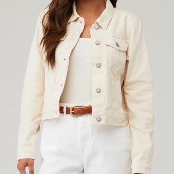 Free People Ivory Jean Jacket - Picture 1 of 8